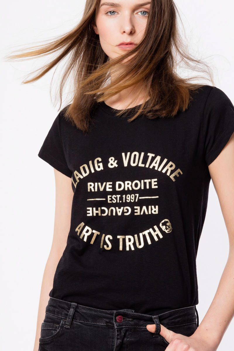 [Zadig&Voltaire] 쟈딕앤볼테르 티셔츠 T-SHIRT SKINNY FOIL BLASON